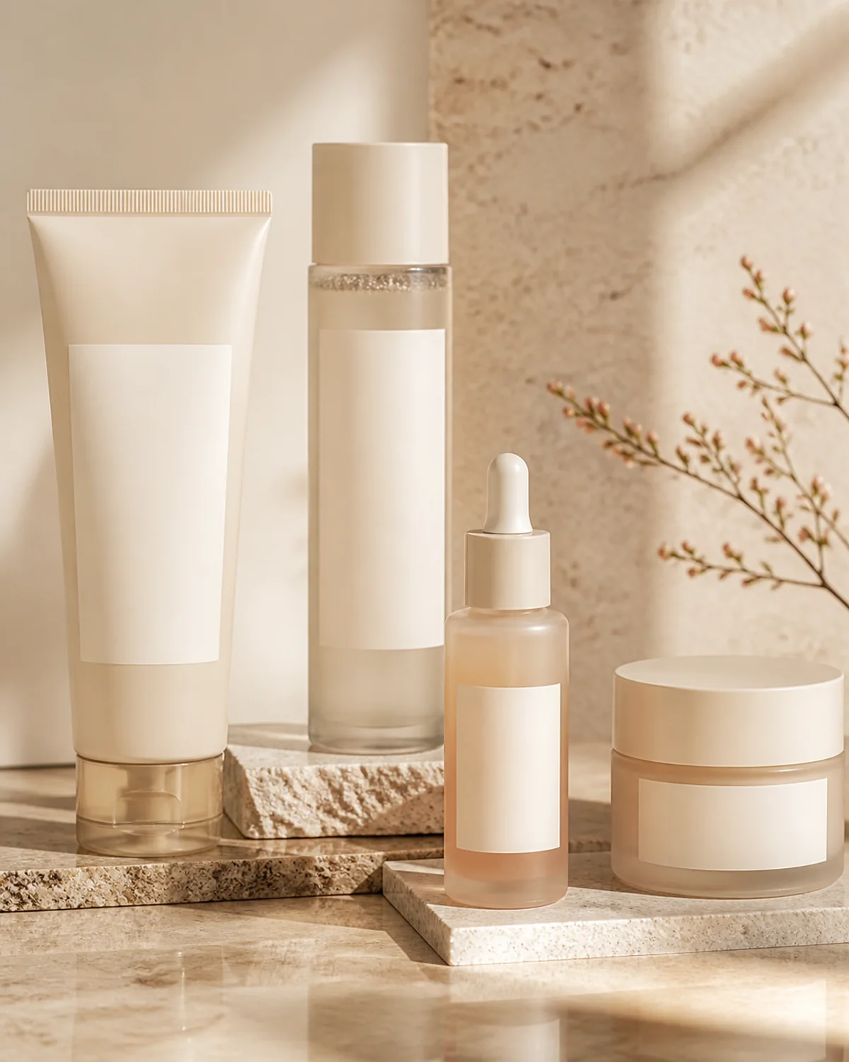 Unbranded Full-routine skincare set product concept