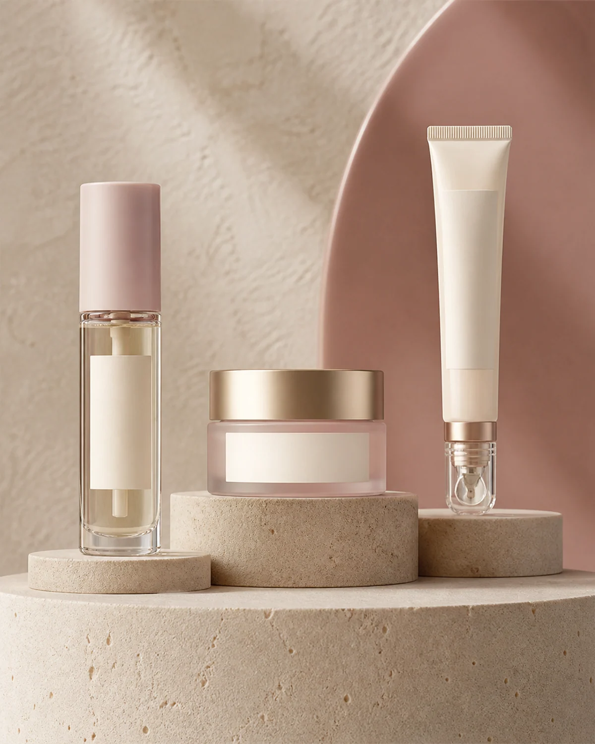 Unbranded lip oil and lip mask product presentation