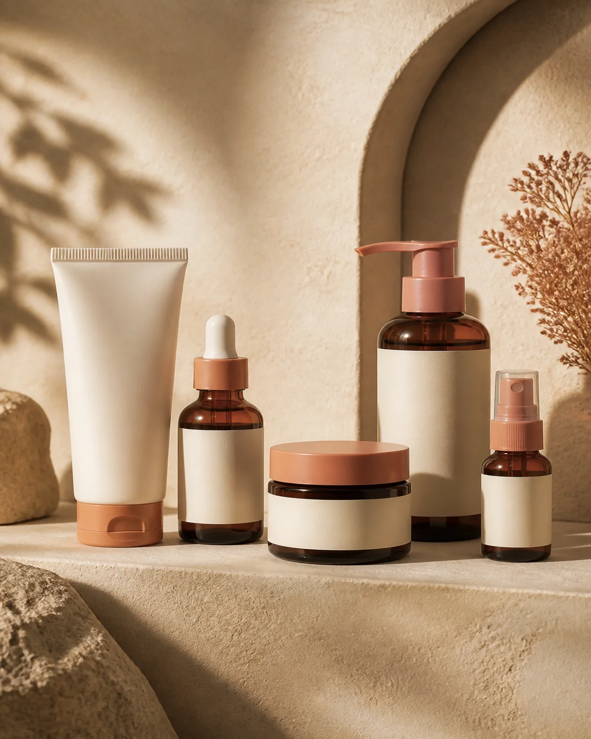 Unbranded Coordinated skincare set product concept