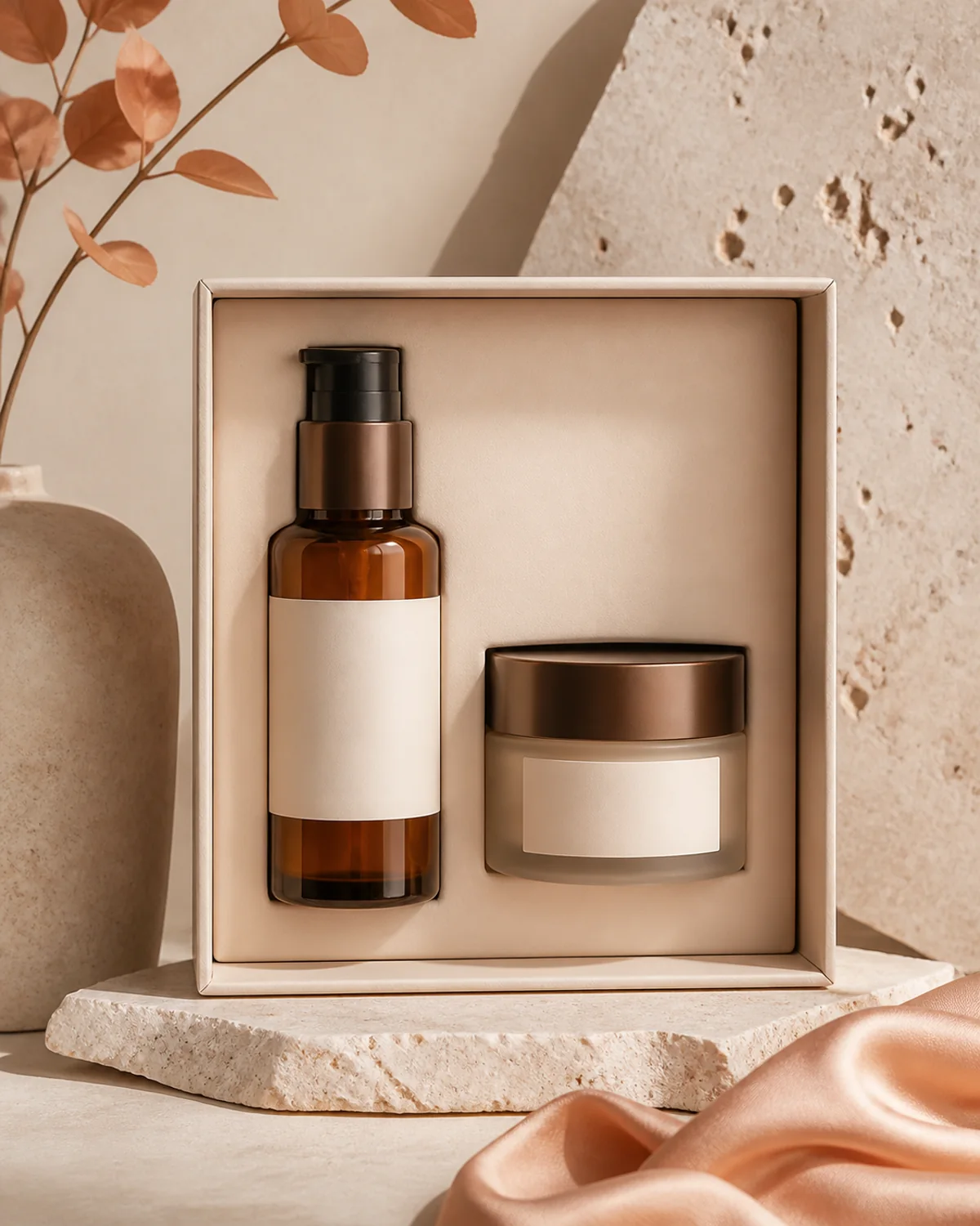 Unbranded Two-step skincare set product concept