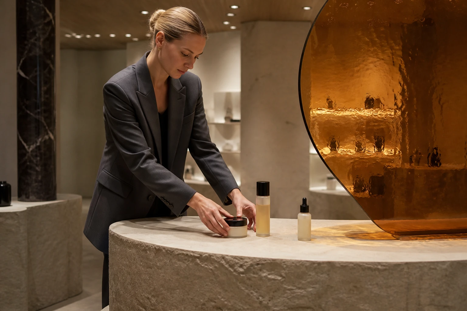 American beauty buyer curating wholesale skincare products